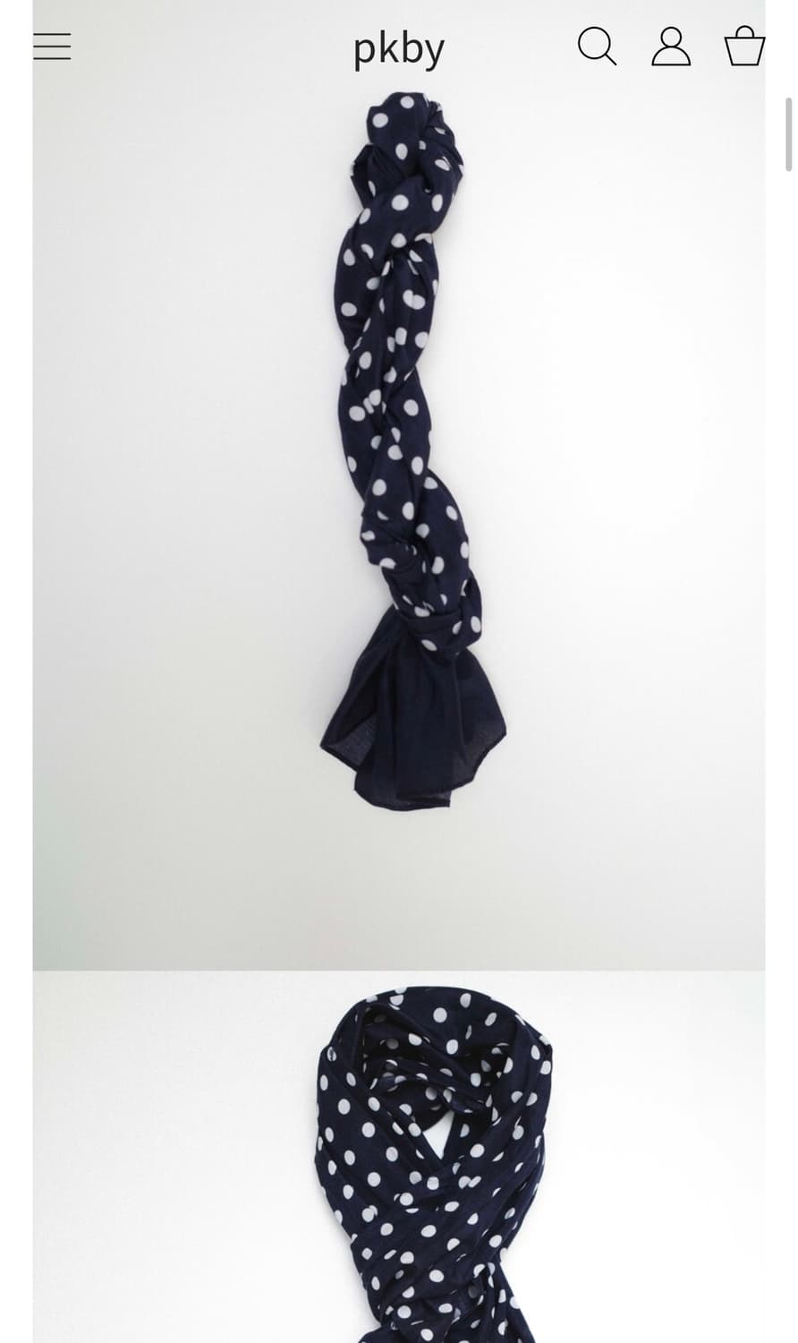 Pkby dot silk scarf 스카프 상품이미지5
