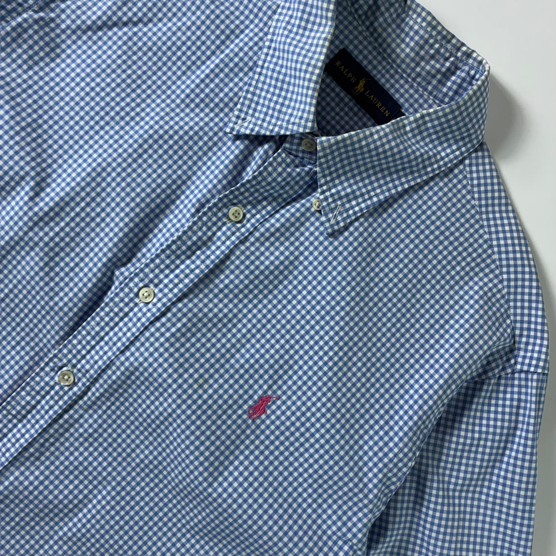 Polo  폴로 랄프로렌 자수 코튼 깅엄 체크셔츠  상품이미지3