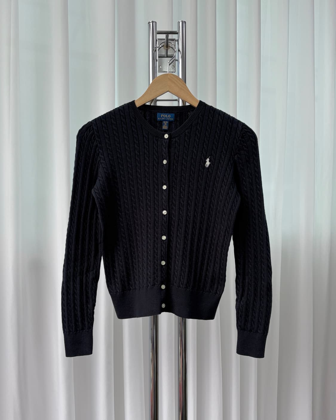 [XL/16]폴로 랄프로렌 걸즈 케이블 니트 가디건 navy 상품이미지2