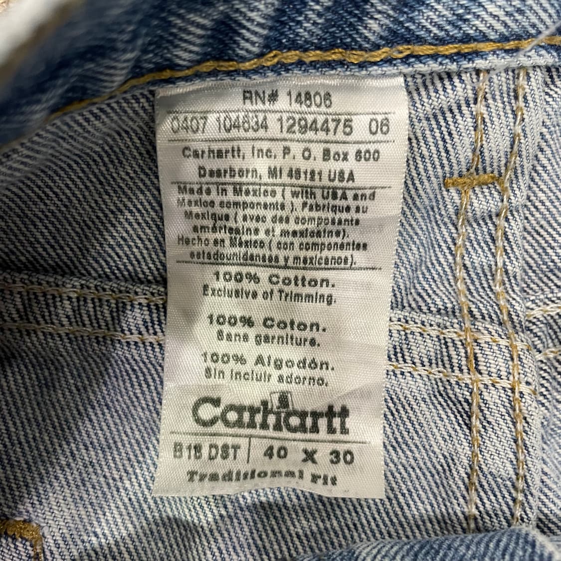  (40) Carhartt 칼하트 컷오프 데님 반바지  상품이미지2