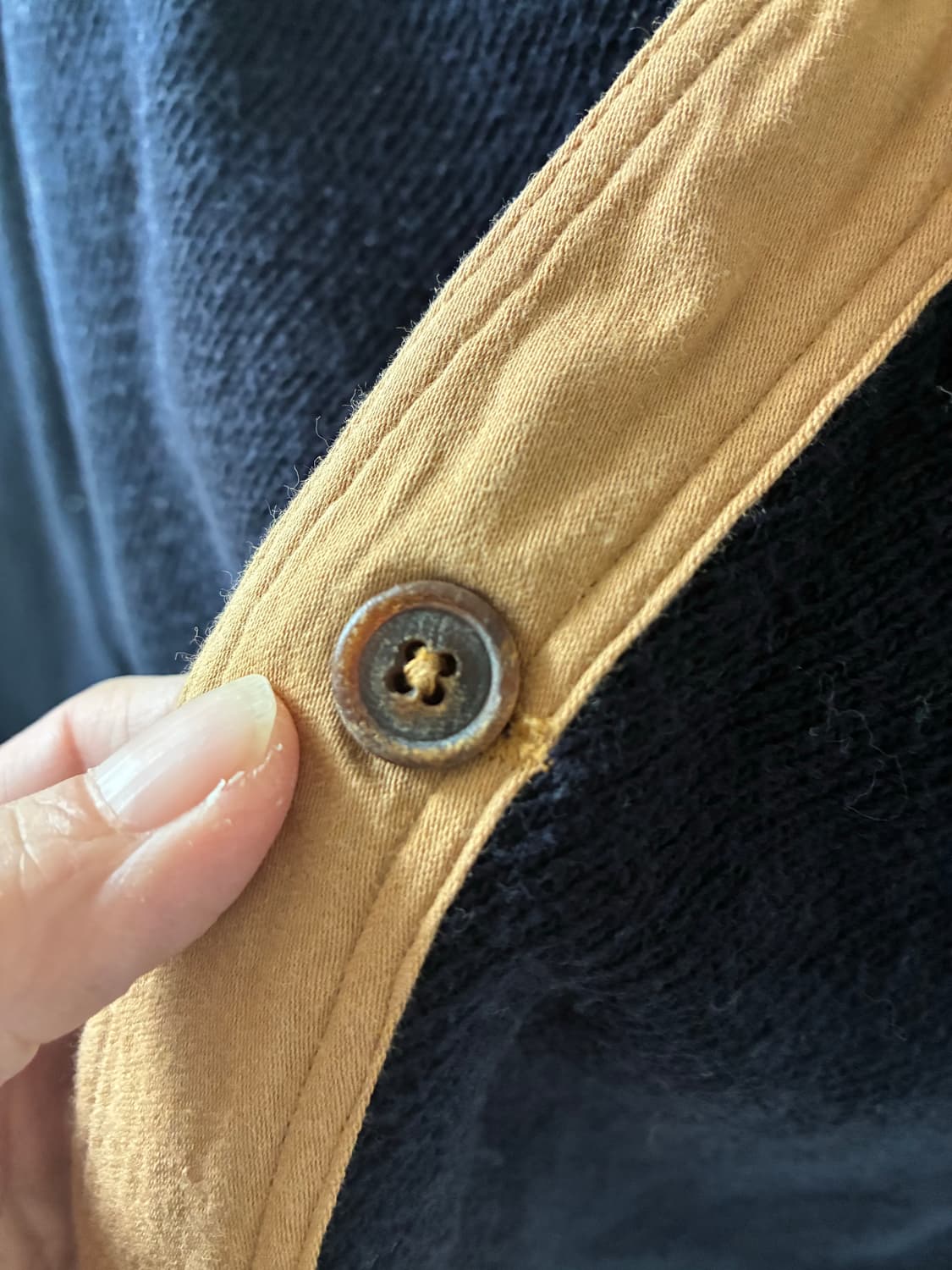 45RPM(포티파이브알피엠) 코튼 니트 가디건 네이비 상품이미지4