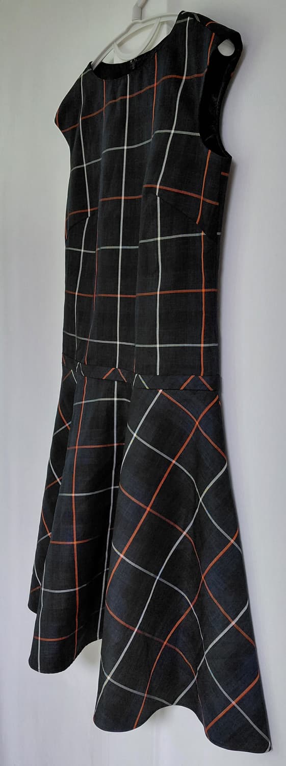 매킨토시 필로소피 이태리 Gipitex 원단 체크 플레어 원피스 (38) 상품이미지5