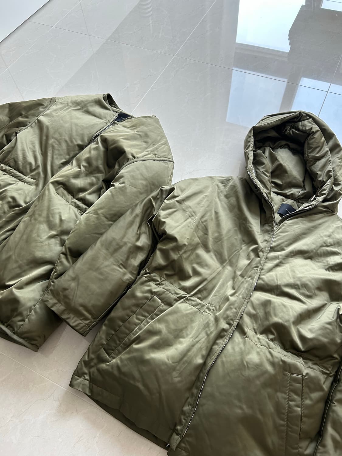 (새상품) 브론즈부부 카키 야상 패딩 2개(1+1) 판매합니다 상품이미지7