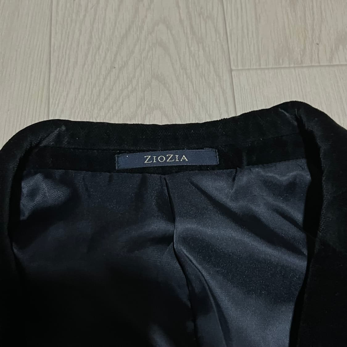 지오지아 남성 싱글 벨벳 블레이저 정장자켓 [블랙] L/100 상품이미지4