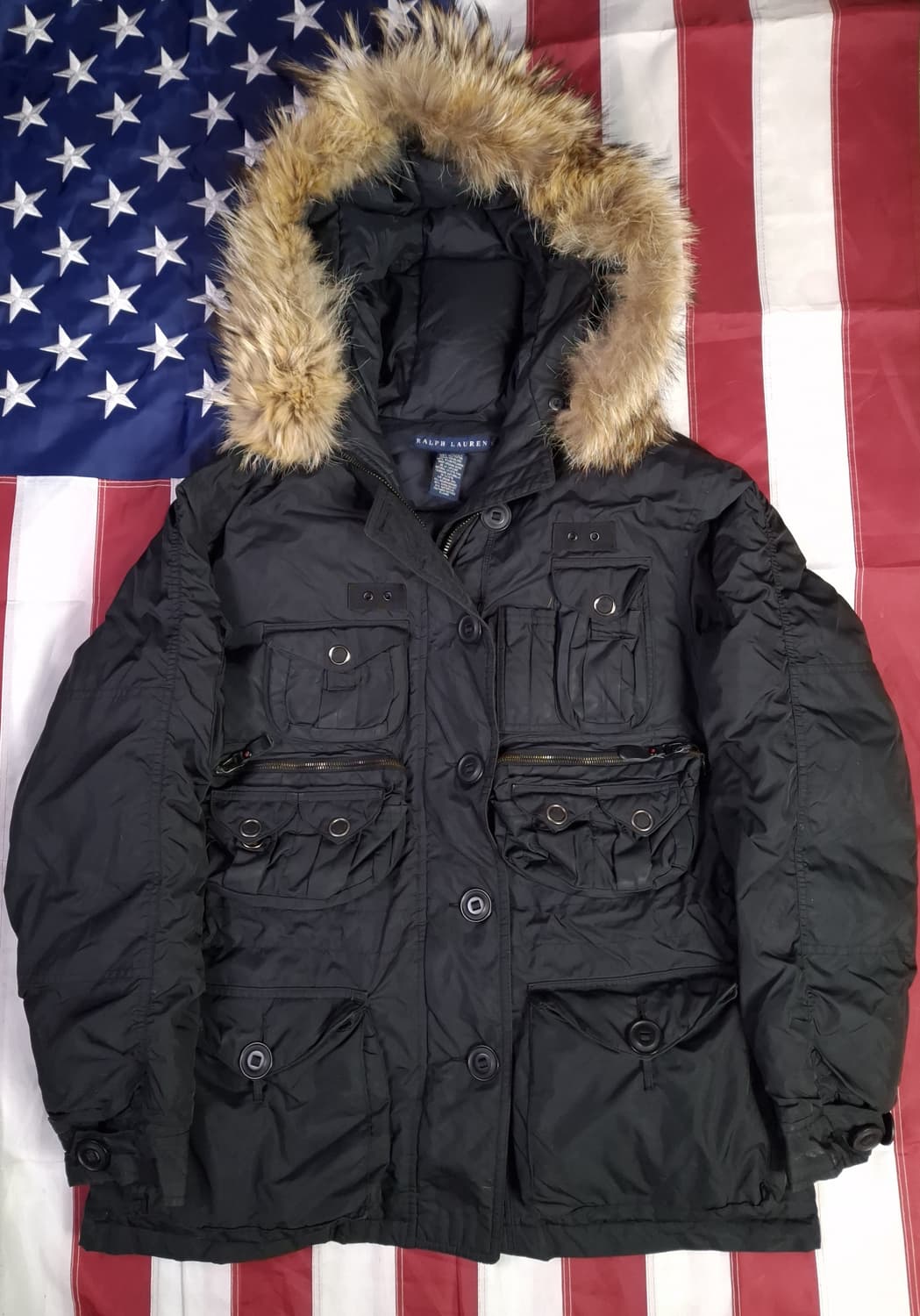 오리지날 랄프로렌 우먼 멀티포켓 카고 패딩 파카 상품이미지1