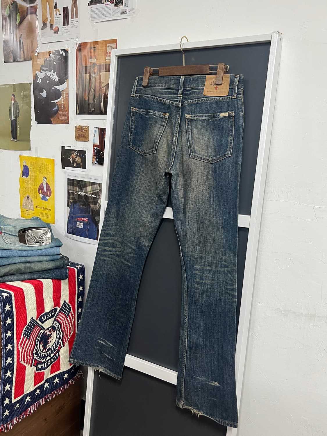 00s Levis 리바이스 시그니처 나팔핏 부츠컷 데님 팬츠 상품이미지1