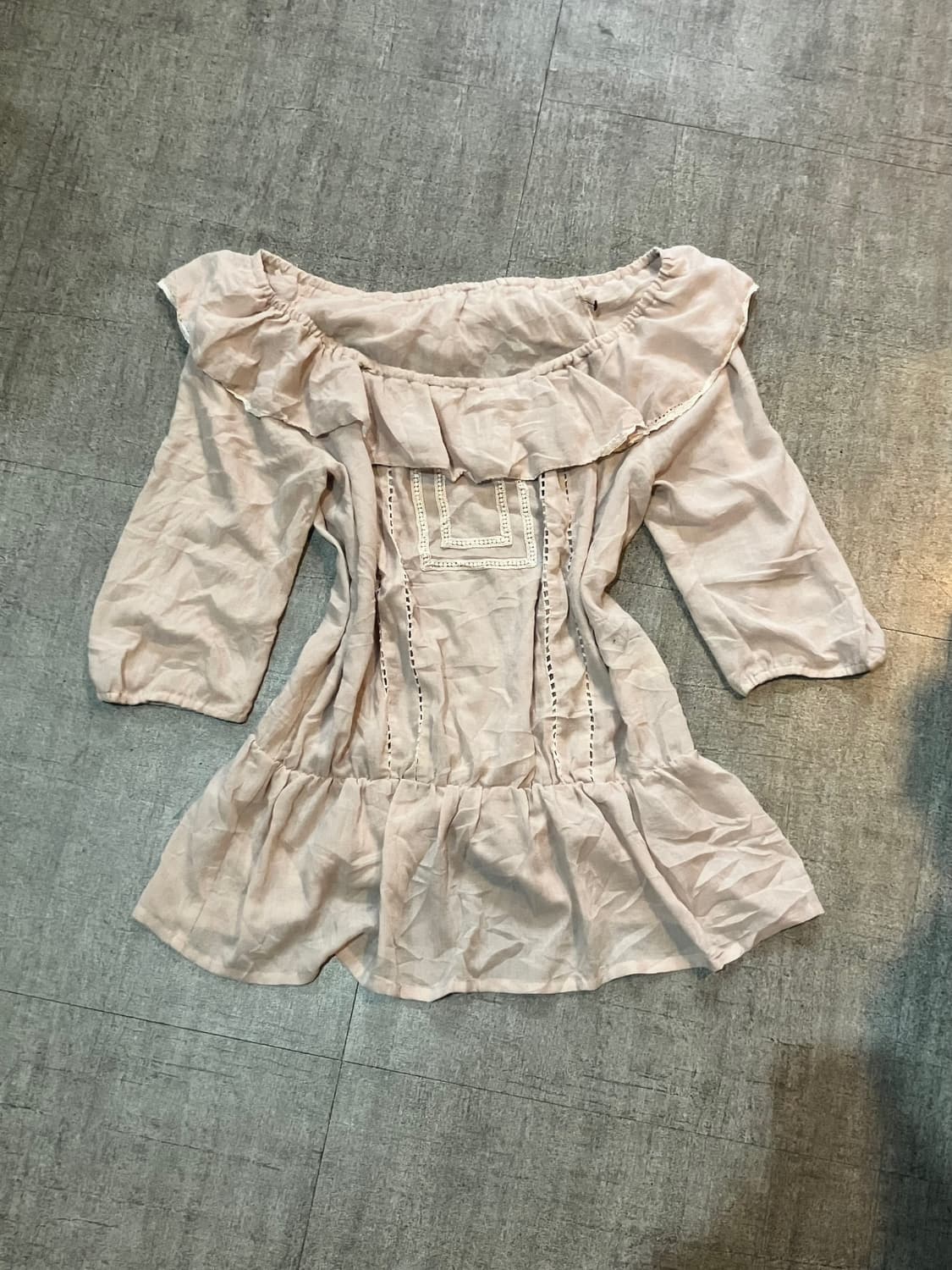 일본빈티지 Pageboy 하구미모리걸 달천깔페어리 보트넥블라우스 상품이미지1