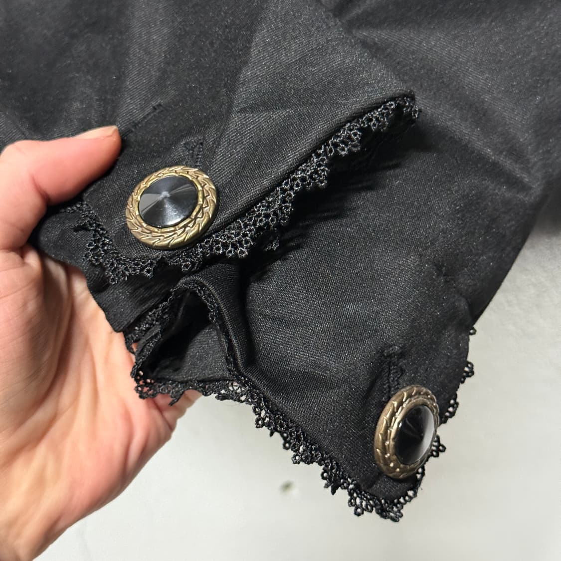 액시즈팜 고딕 러블리 원버튼 프릴 핀턱 백리본 자켓 상품이미지5