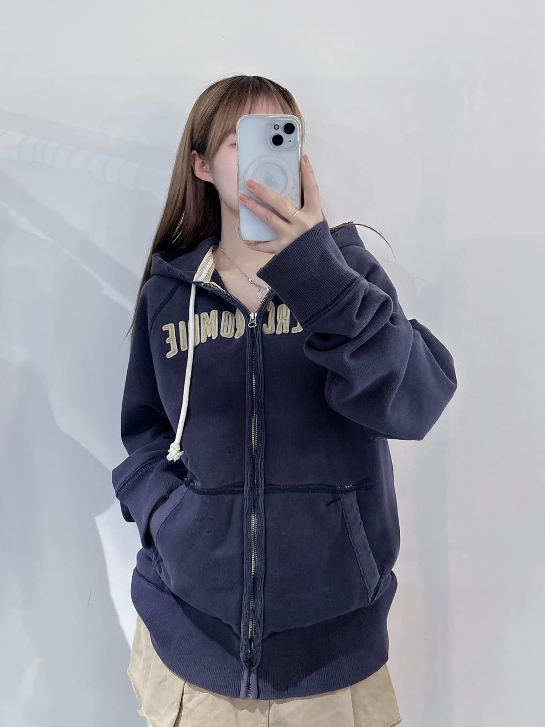 아베크롬비 스펠로고 헤비스웻 후드집업 상품이미지1