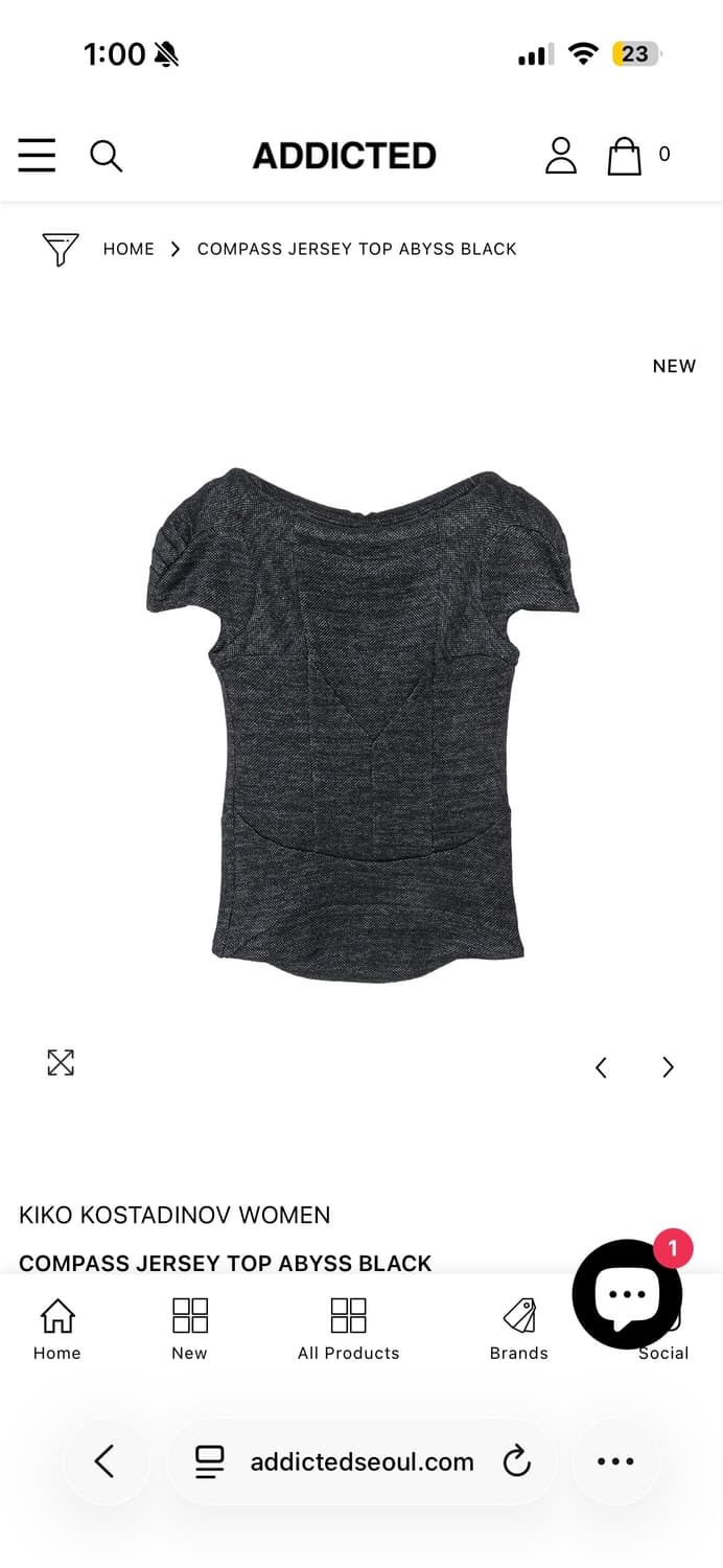 Kiko women COMPASS JERSEY TOP ABYSS BLAC 상품이미지2