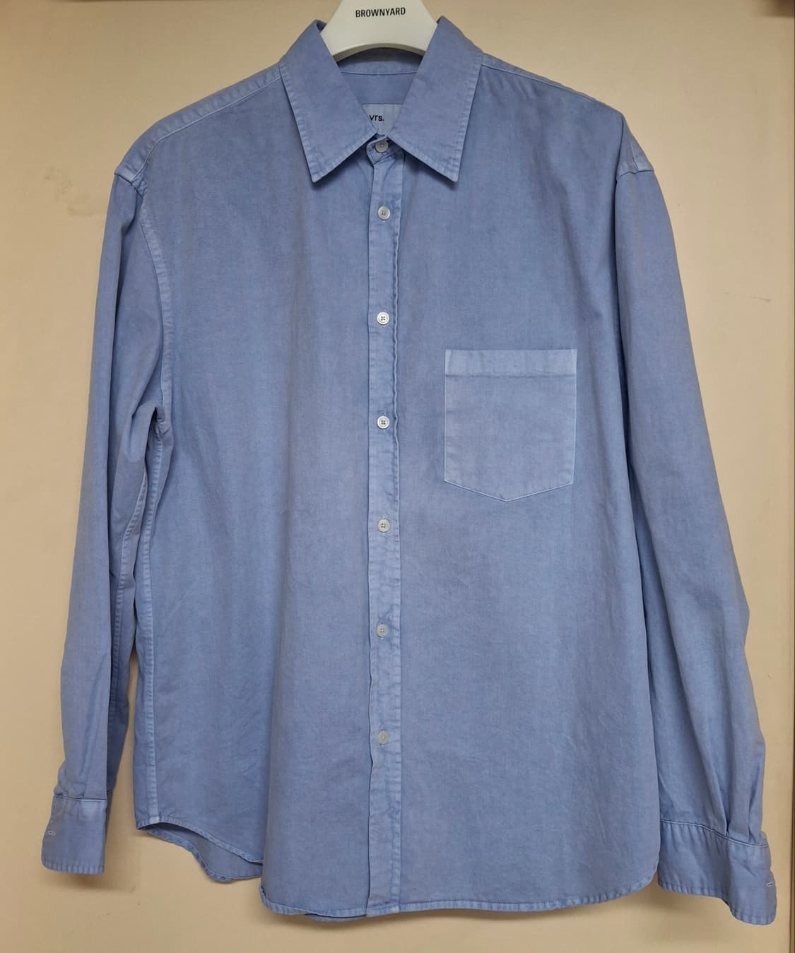 [3] 이얼즈어고 오버다이드 코튼드릴 포이카 셔츠 더스티블루 상품이미지4