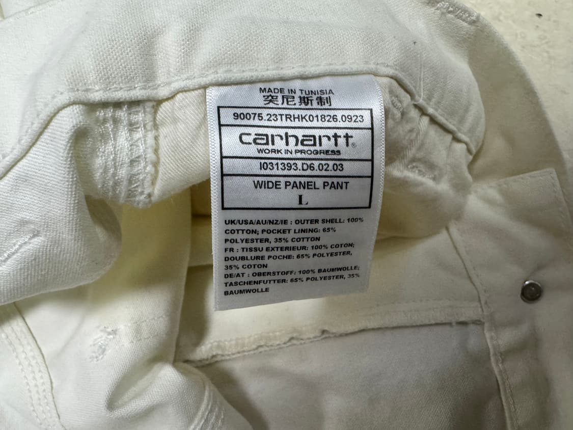 칼하트wip 워크팬츠 화이트 L사이즈 상품이미지4