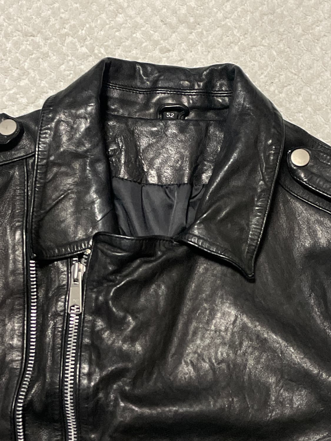 [52] 웨스턴 무드 이테리 램스킨 양가죽 레더 자켓 상품이미지4