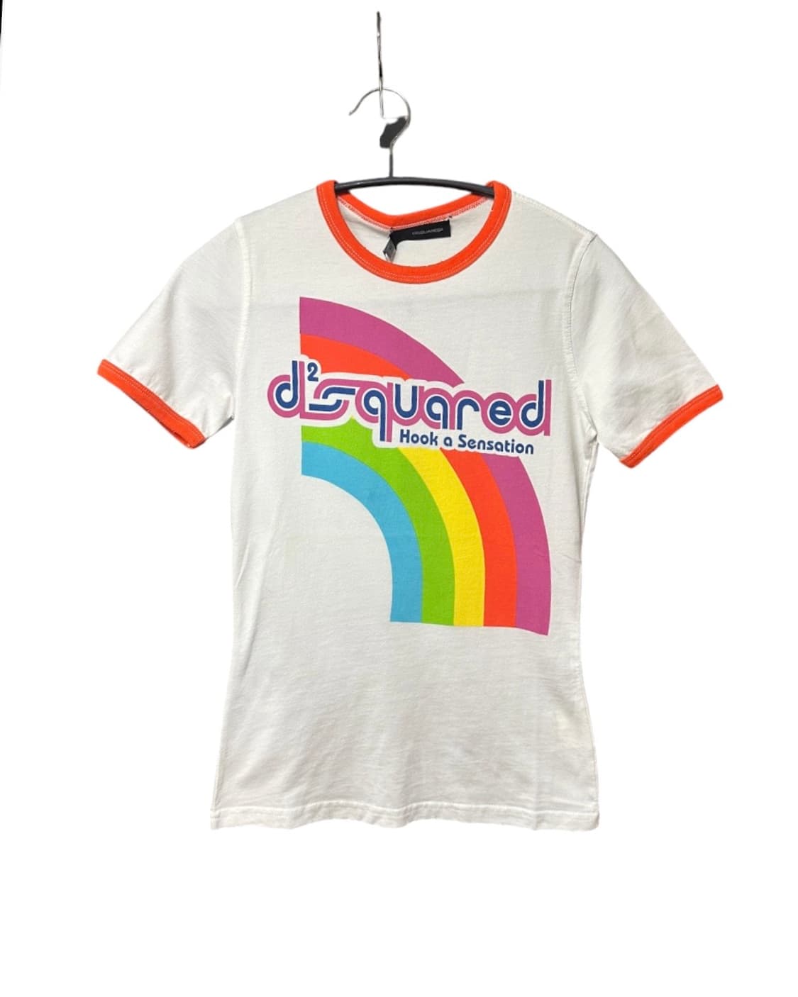 (새상품) DSQUARED2 레인보우 로고 링거 반팔티 M size 상품이미지2