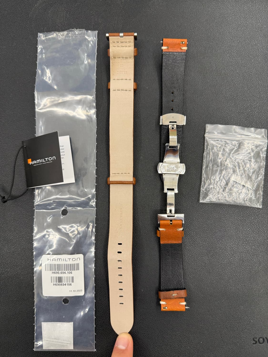 해밀턴 카키필드 메카니컬 정품 가죽밴드+사제 가죽밴드(디버클) 상품이미지2