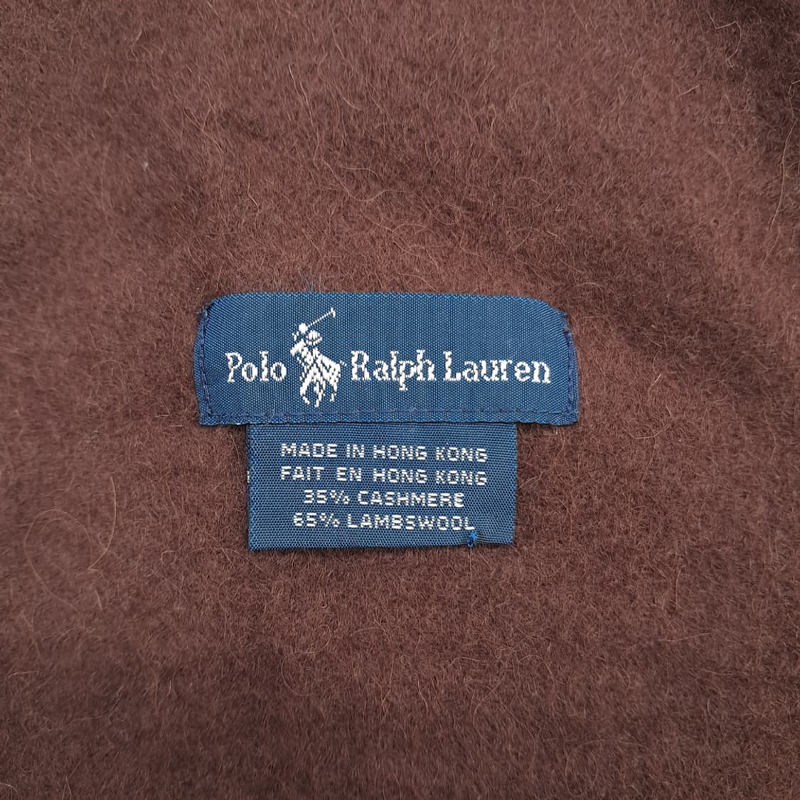 MX147 폴로 랄프로렌 브라운 빅포니 캐시미어 램스울 목도리 머플러 상품이미지5
