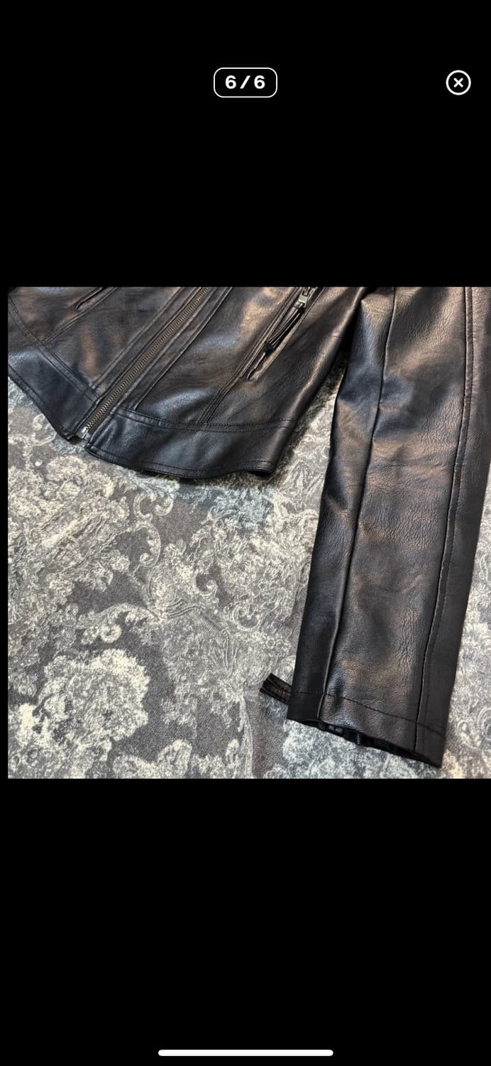 crop vegan leather jacket 상품이미지6