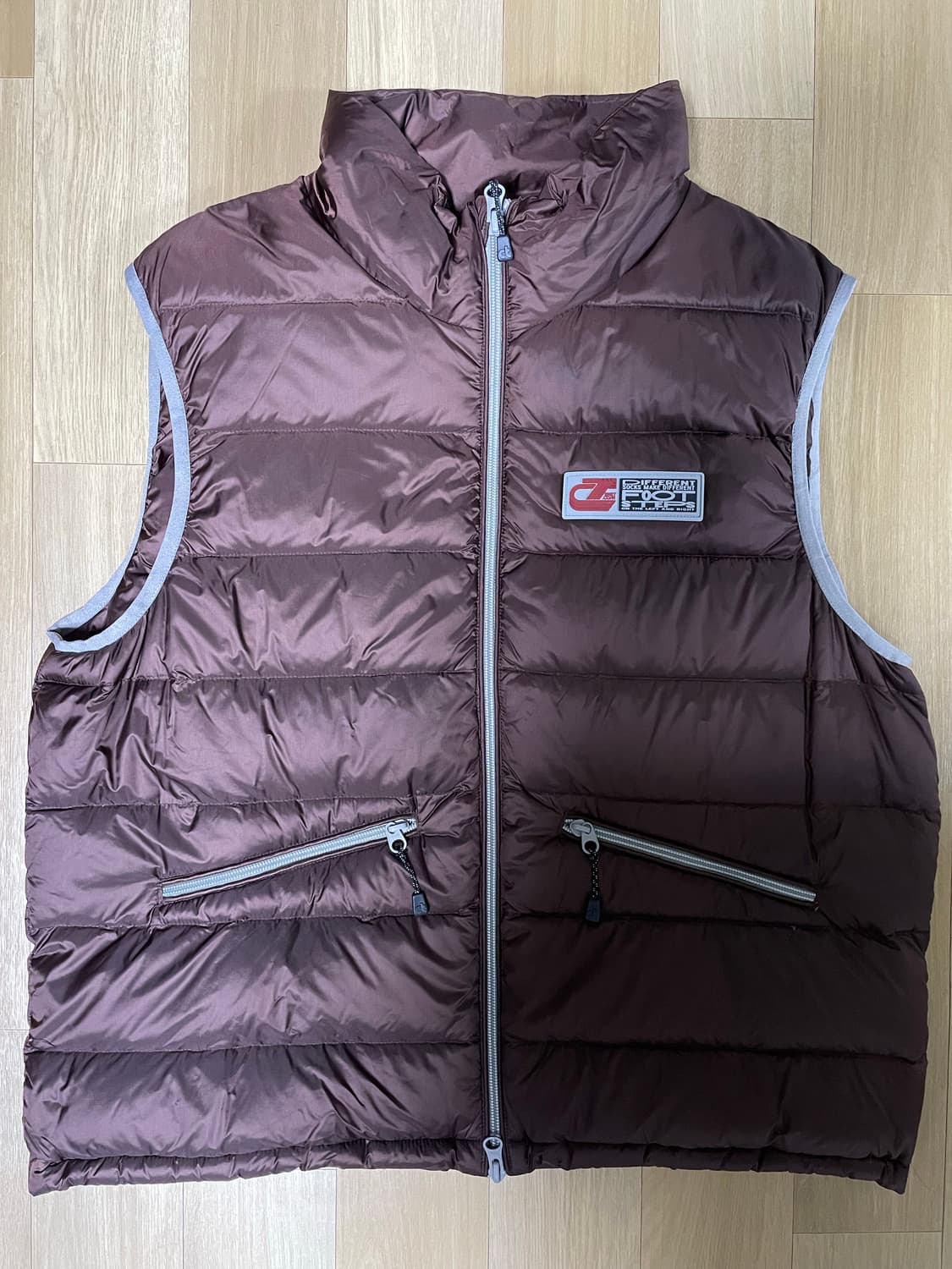 테켓 패딩 베스트 브라운 경량 패딩조끼 M사이즈 상품이미지4