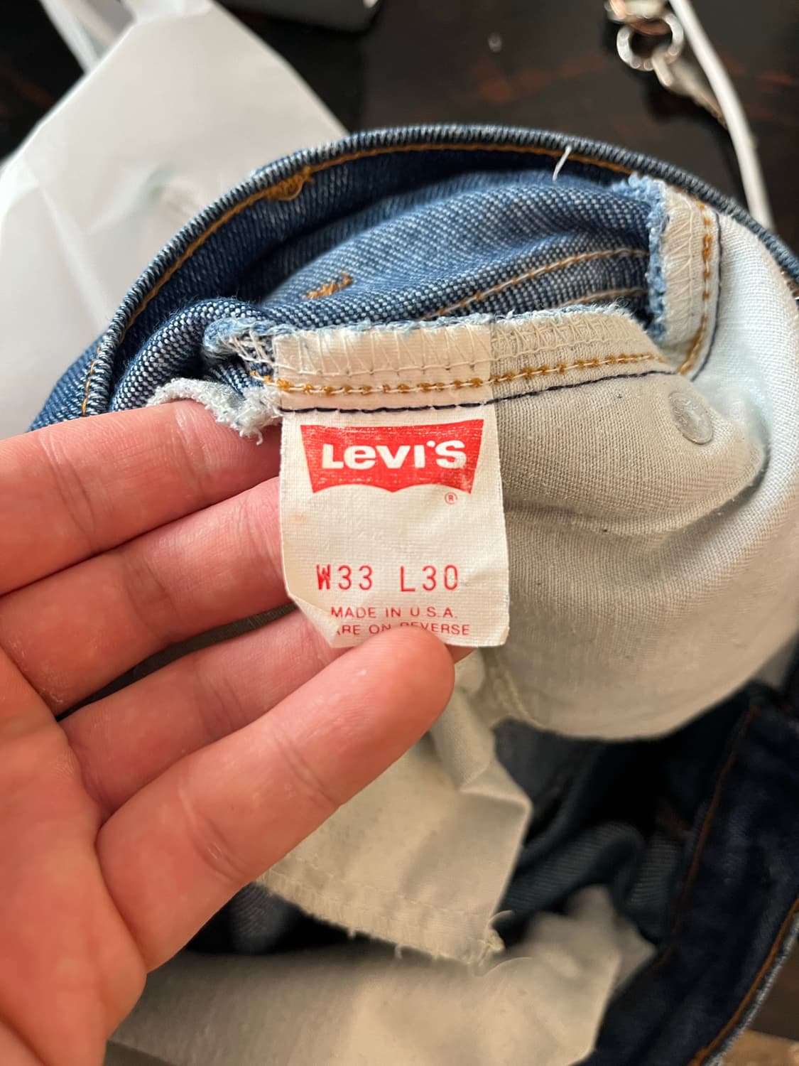 90s Usa Levi's 517 프린팅디스 데님팬츠 상품이미지6