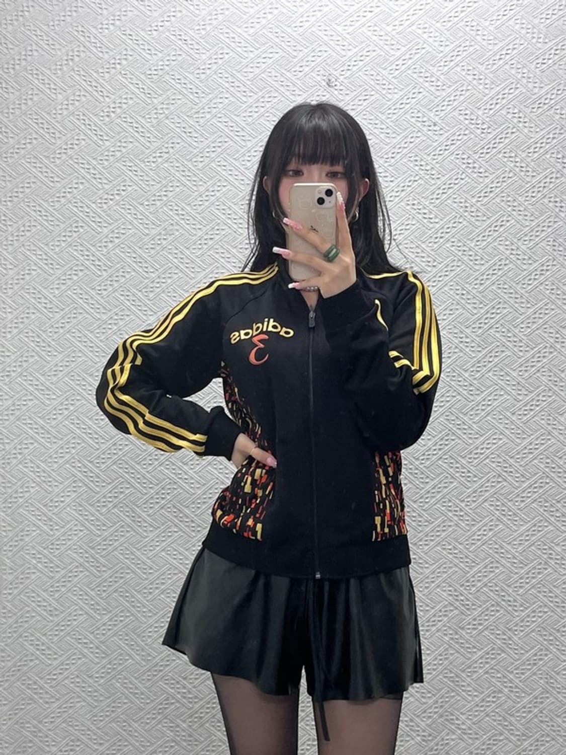 아디다스 Y2K 스트릿펑크 픽셀 그래픽 패턴 져지 집업 95 C12412 상품이미지1