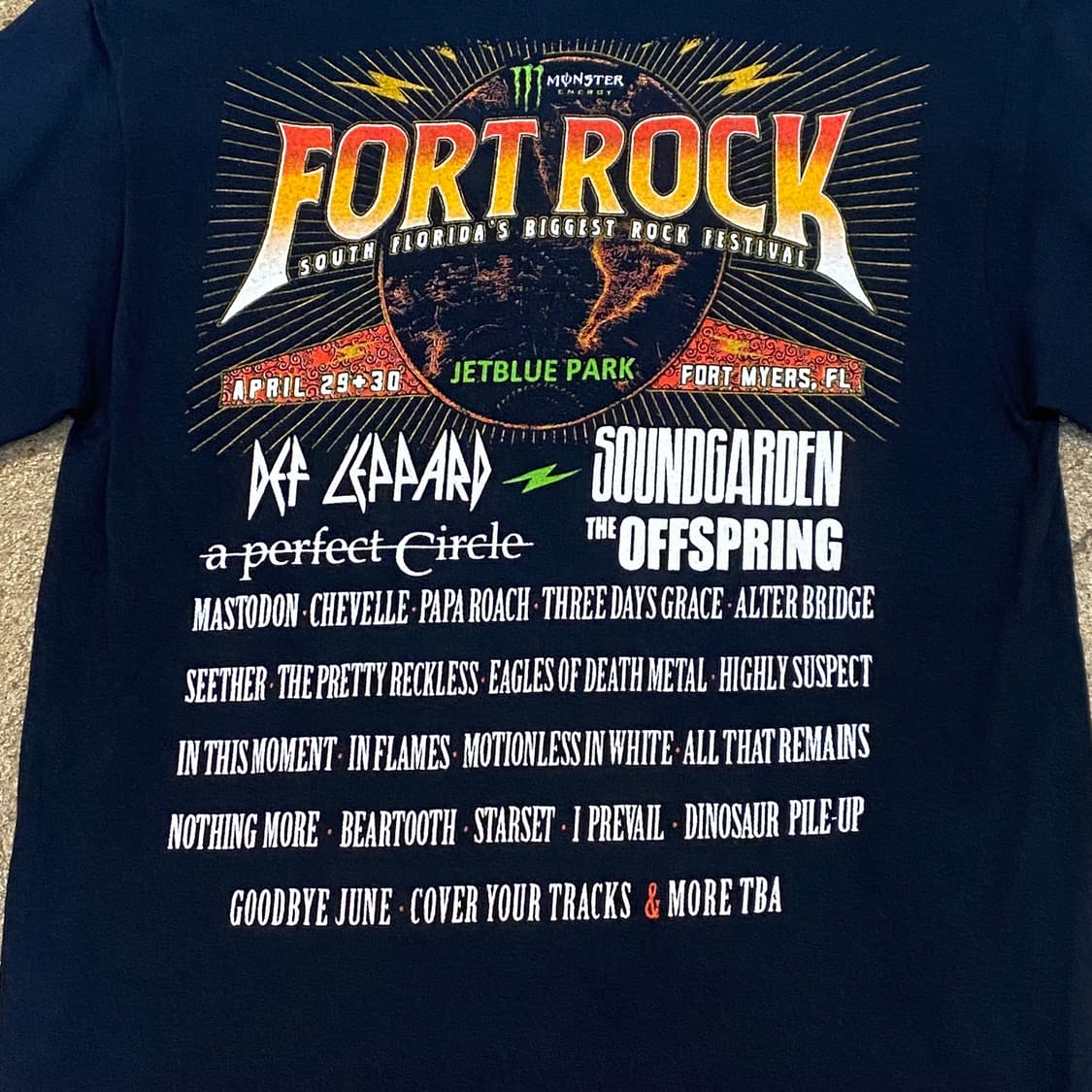 미국 빈티지 포트락 FORT ROCK 페스티벌 굿즈티 락티셔츠 반팔티 상품이미지6