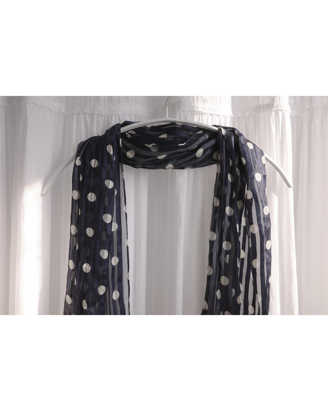 Dot stripe silk scarf 상품이미지2