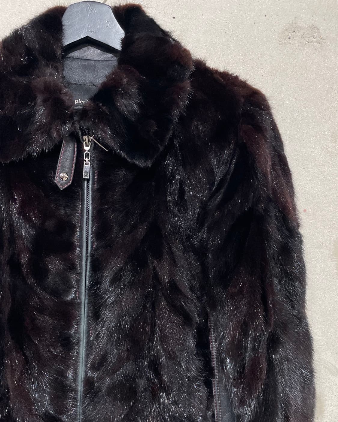 피에르 가르뎅 다크 브라운 밍크 퍼 자켓 상품이미지3