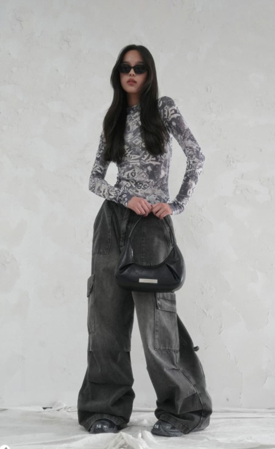 어반드레스 올시즌 액센트 스트링 와이드 데님 팬츠 PN7650 상품이미지2