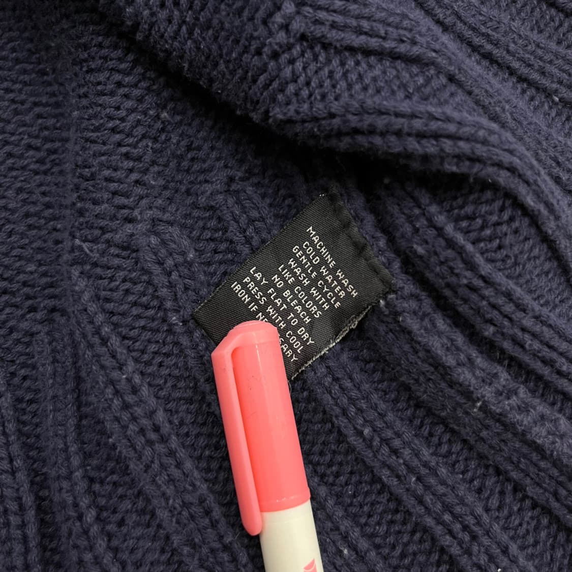 폴로 랄프로렌 90's 딥블루 RL 플래그 니트 XL 상품이미지5