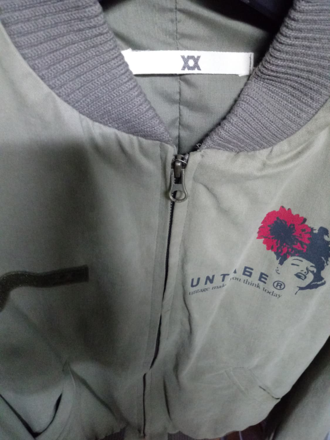 언티지 블루종 코튼점퍼 상품이미지6