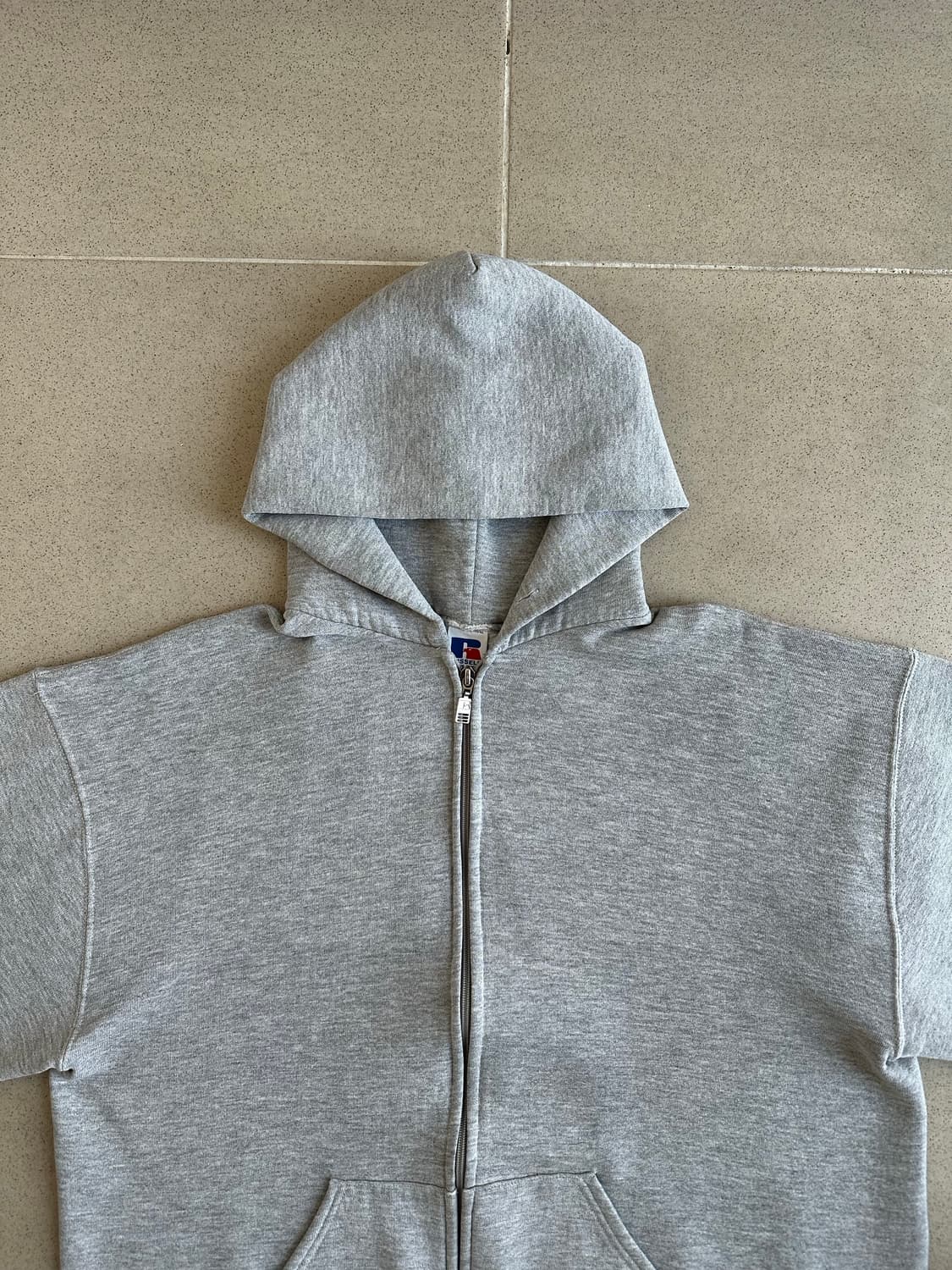 90s 빈티지 러셀 후드집업 그레이 L USA 상품이미지4