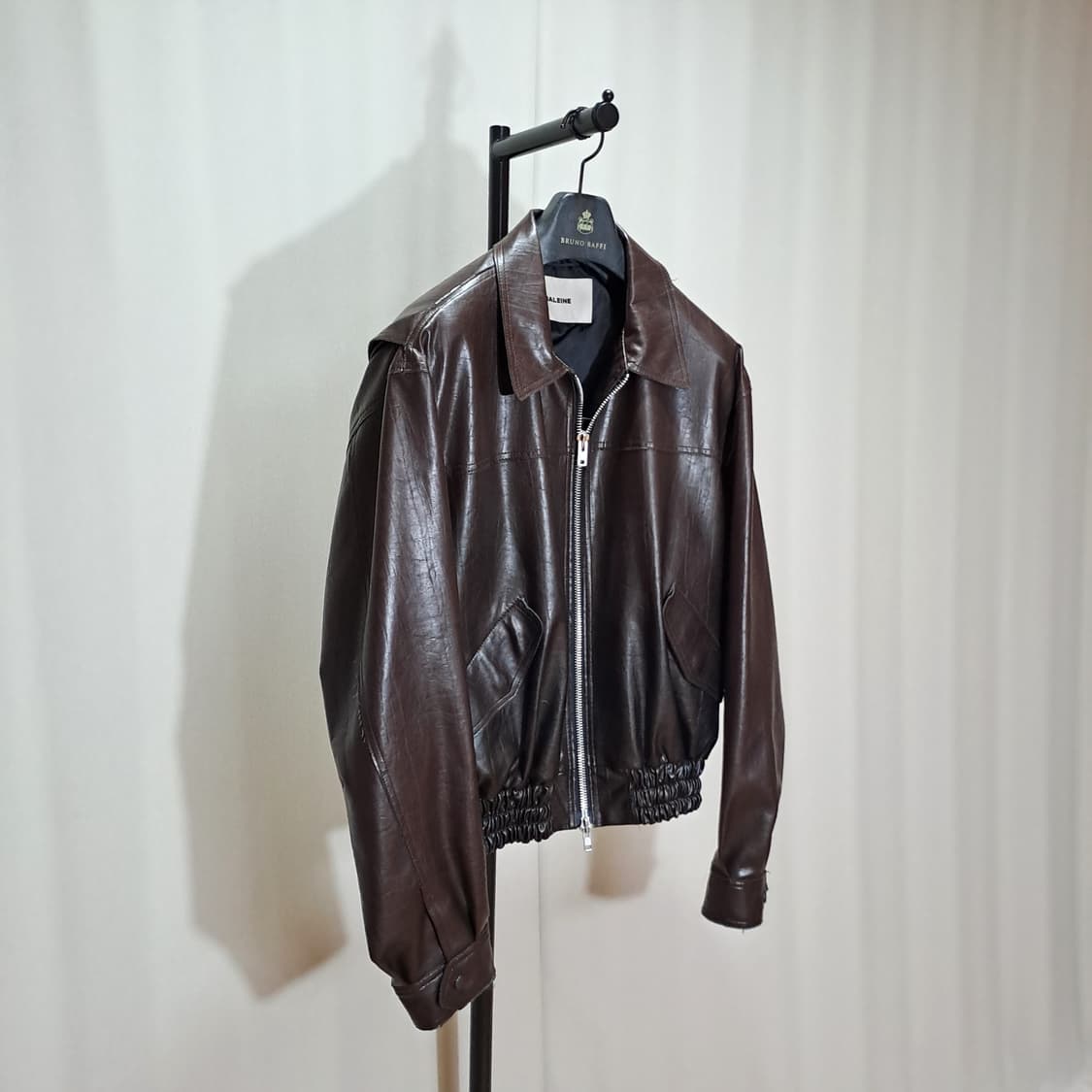 (택포) 알렌느 그라데이션 비건레더 자켓 2 A946 상품이미지3