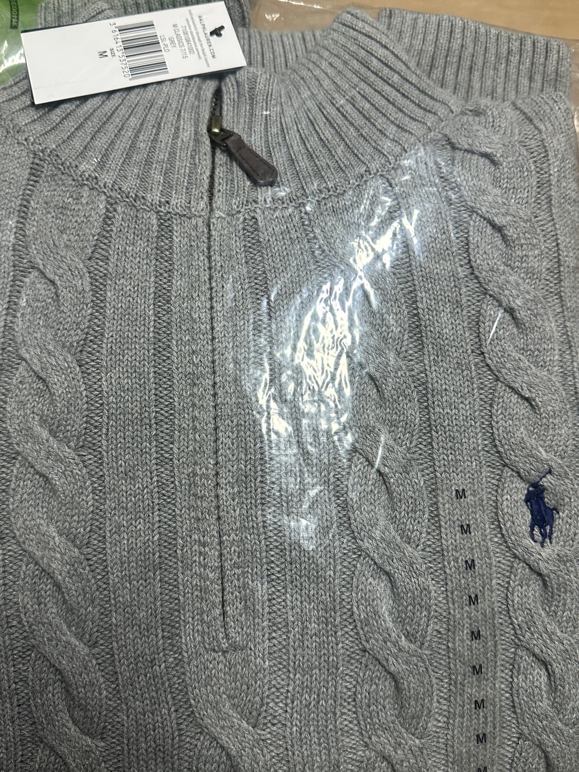 새상품 폴로 니트집업 M 상품이미지1