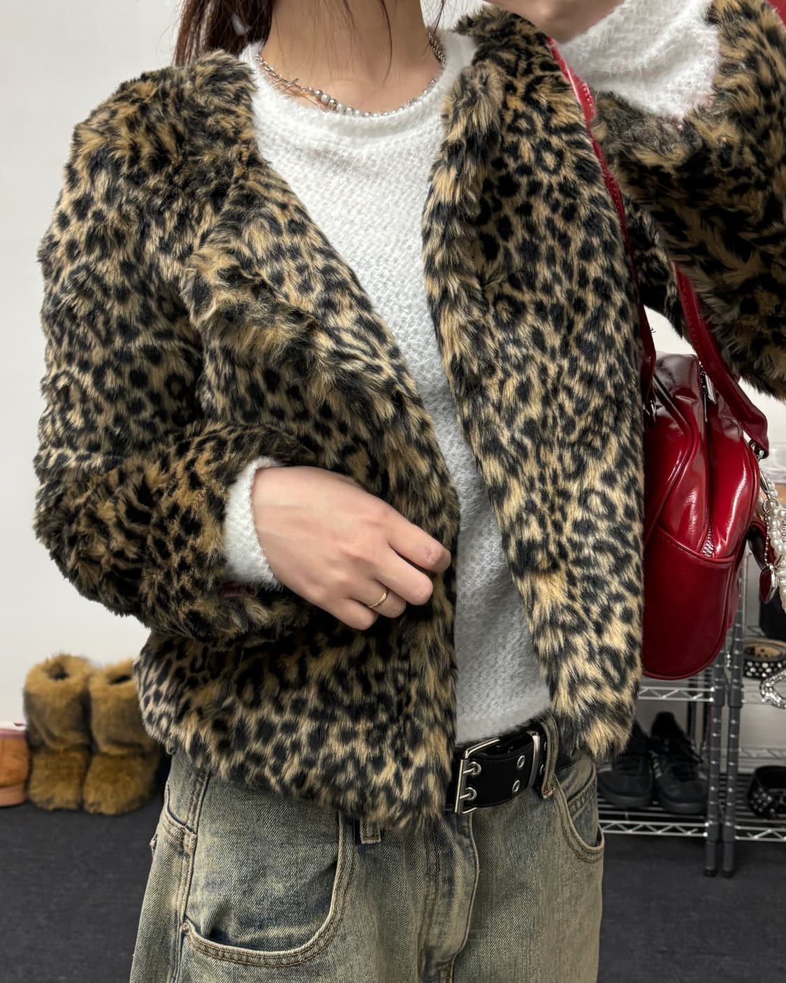 올드 빈티지 레오파드 퍼 자켓 상품이미지1