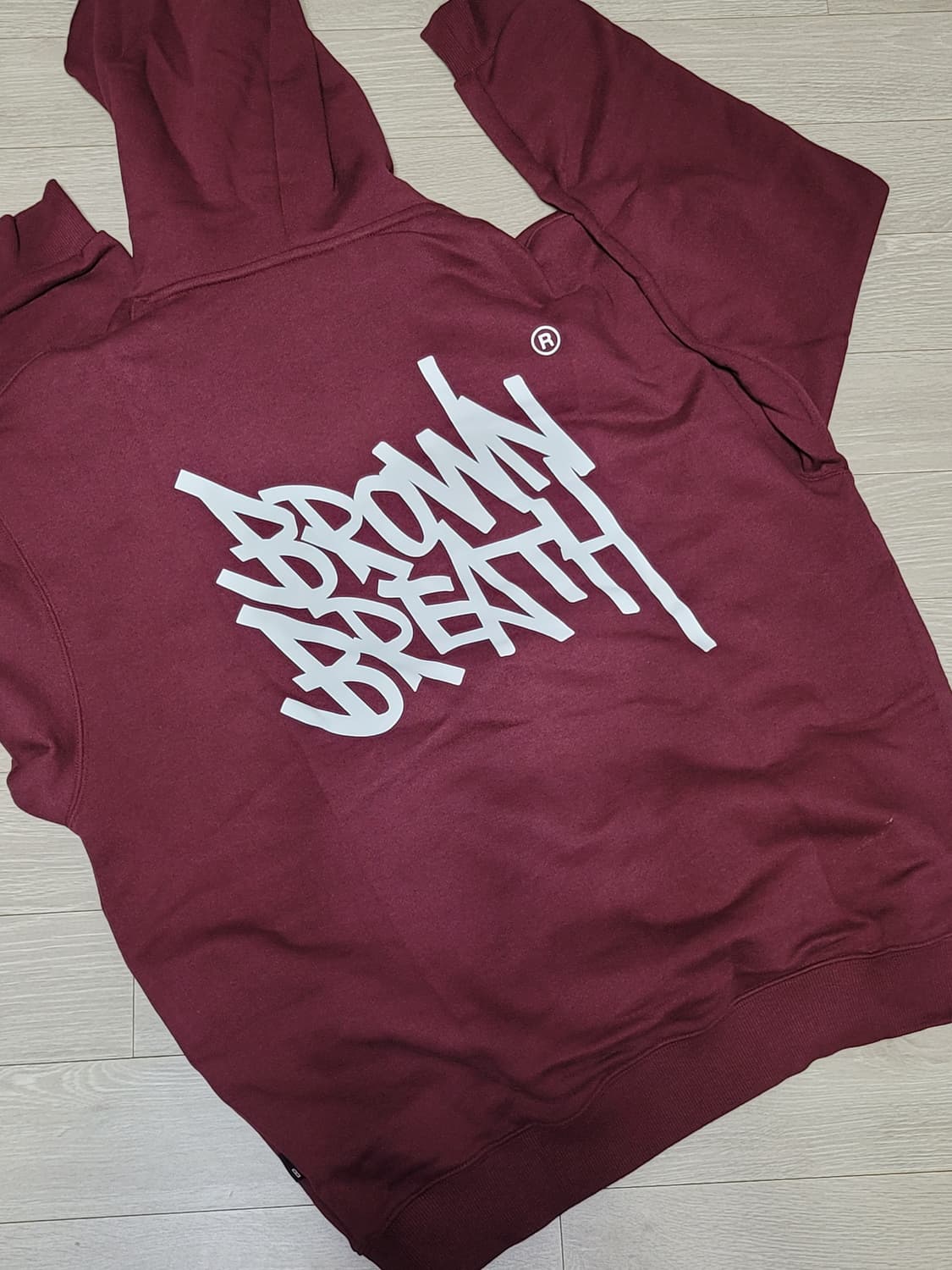Brown breath 브라운브레스 버건디 후드티 상품이미지2