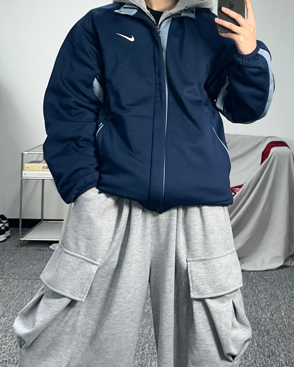 나이키 딥네이비 트랙탑 져지 L 상품이미지3