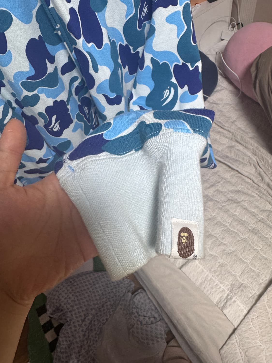 L) 베이프 블루카모 타이거 후드집업 상품이미지2