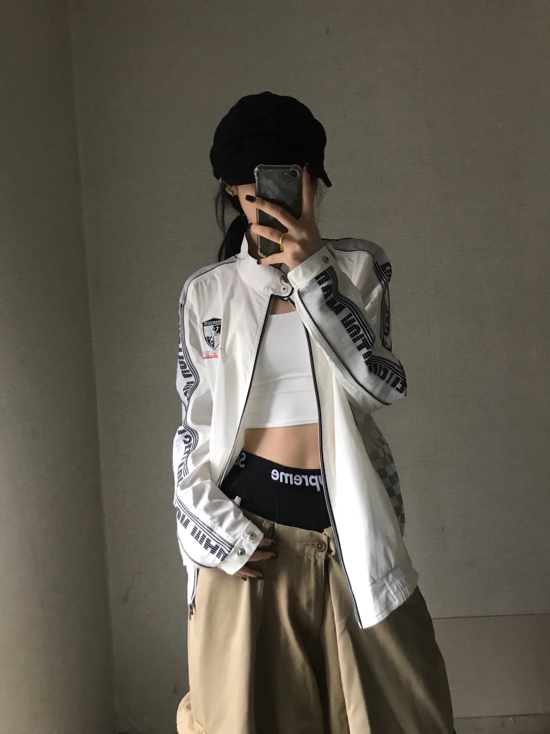 EXR 화이트 레이싱 바람막이 자켓 상품이미지2