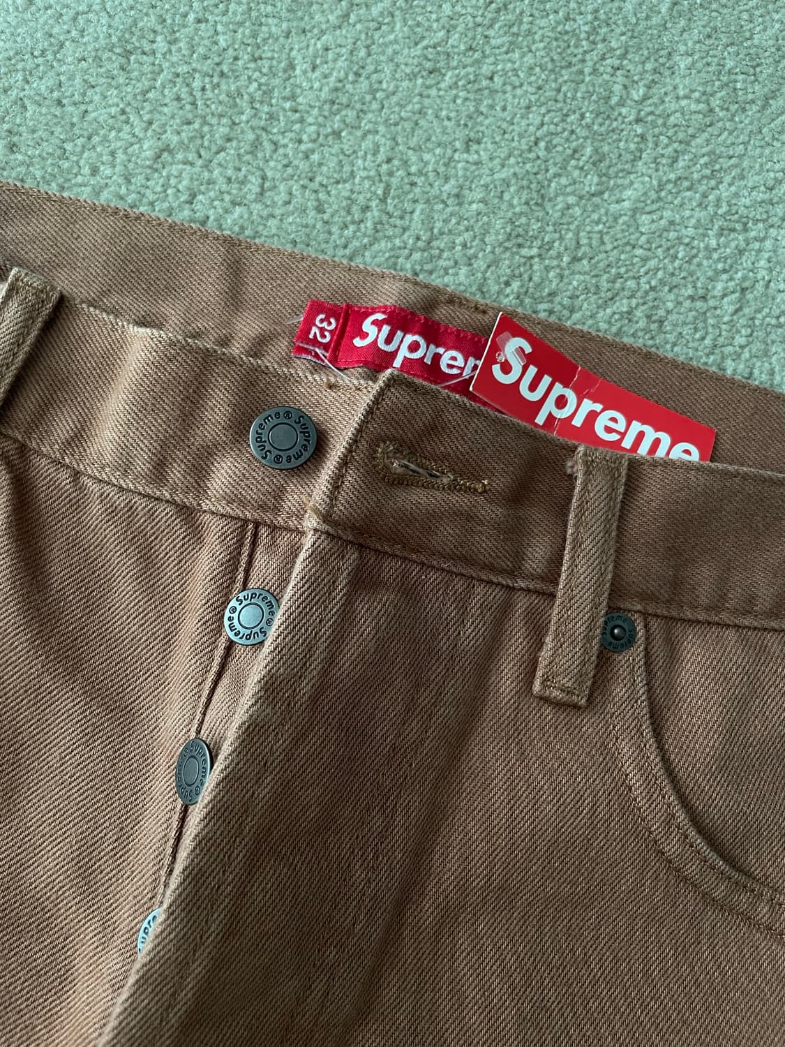 슈프림 브라운 데님 팬츠 상품이미지4