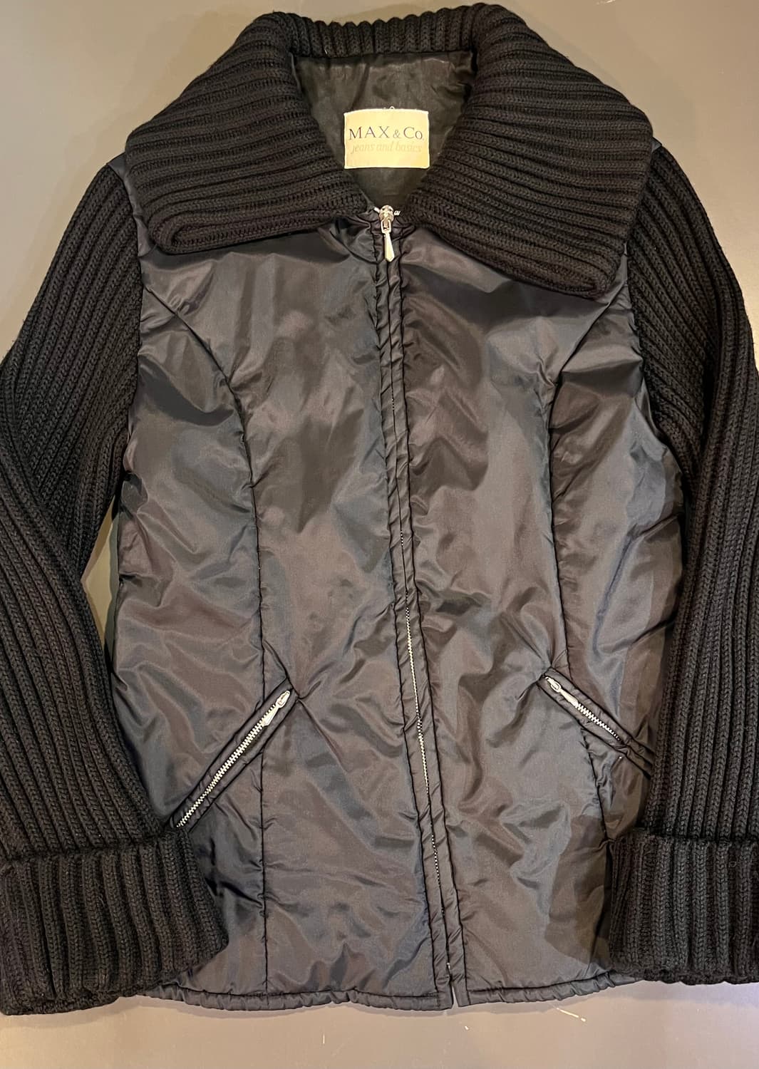막스앤코 니트 슬리브 퀼팅 자켓 (38 / 이탈리아제) 상품이미지4
