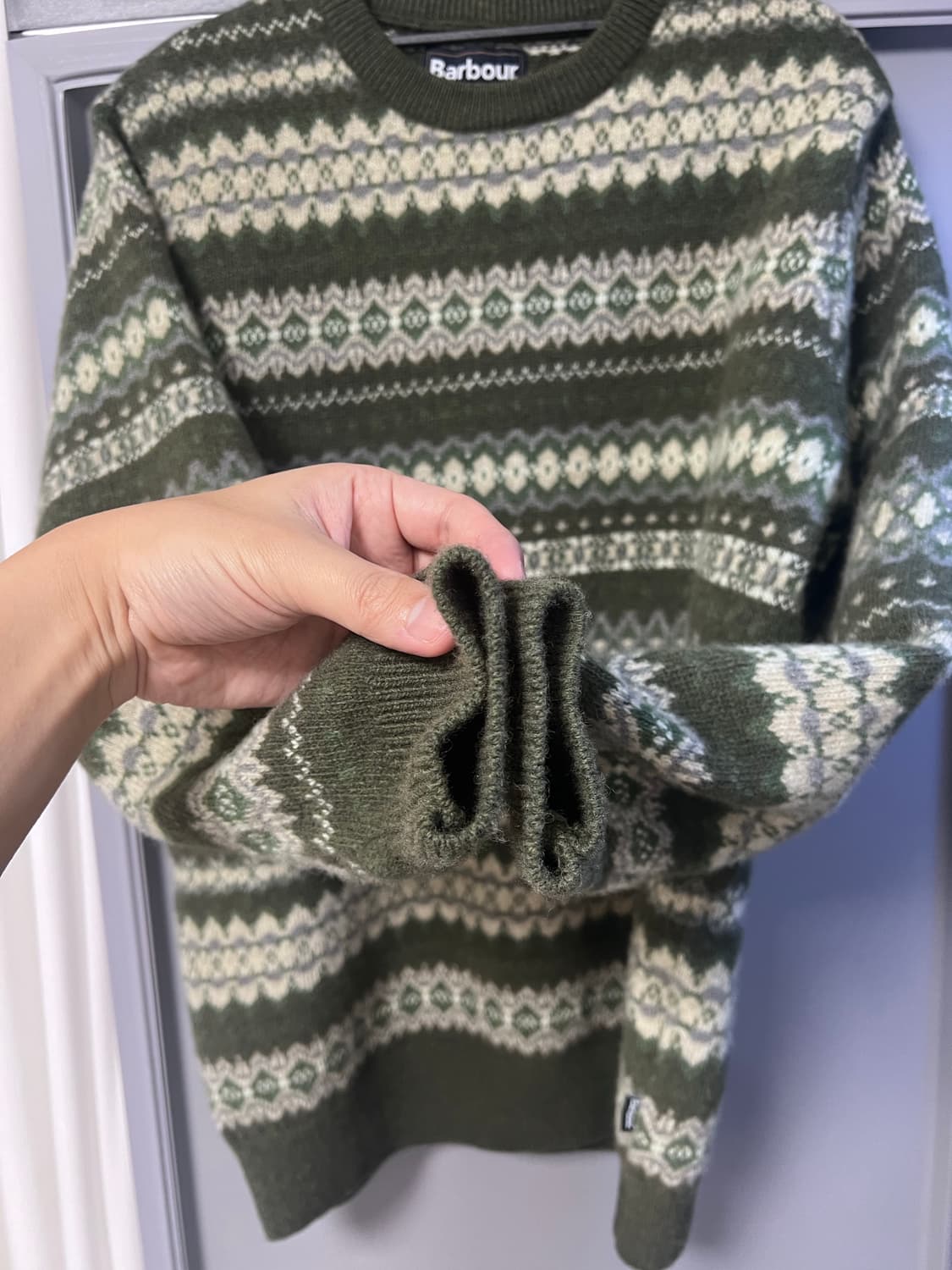 바버 페어아일 니트 L (100~105) 상품이미지6