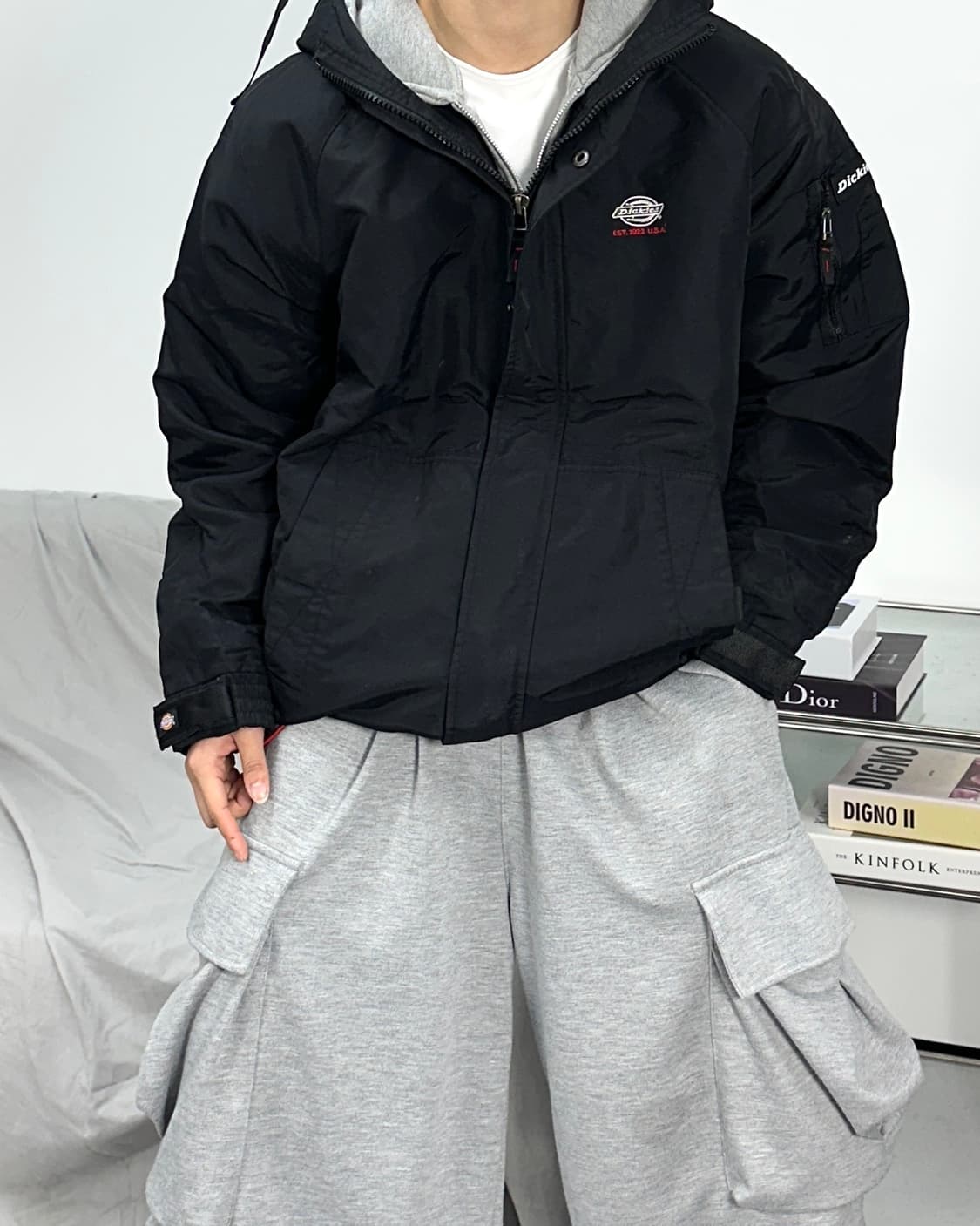 디키즈 블랙 바람막이 자켓 L 상품이미지2