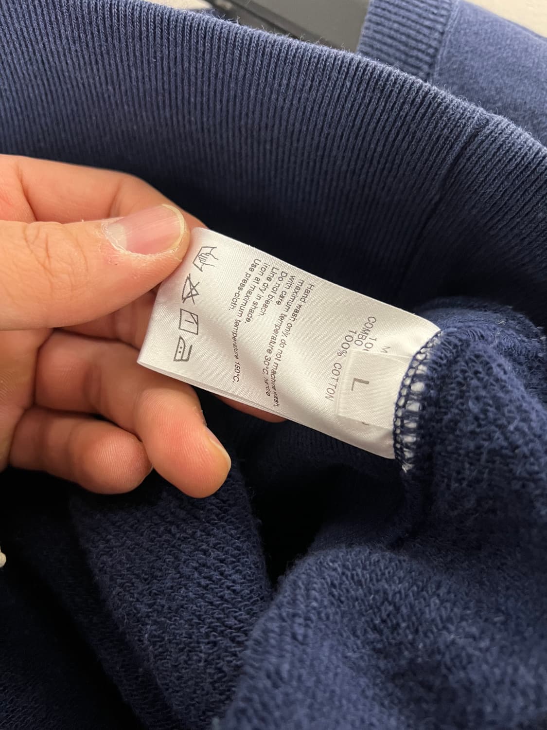 봉주르 레코드 네이비 맨투맨 L 상품이미지9