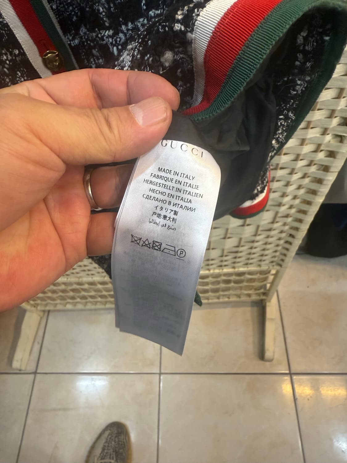 40/66 정품 구찌 삼선 트윗트 자켓 팝니다 상품이미지3