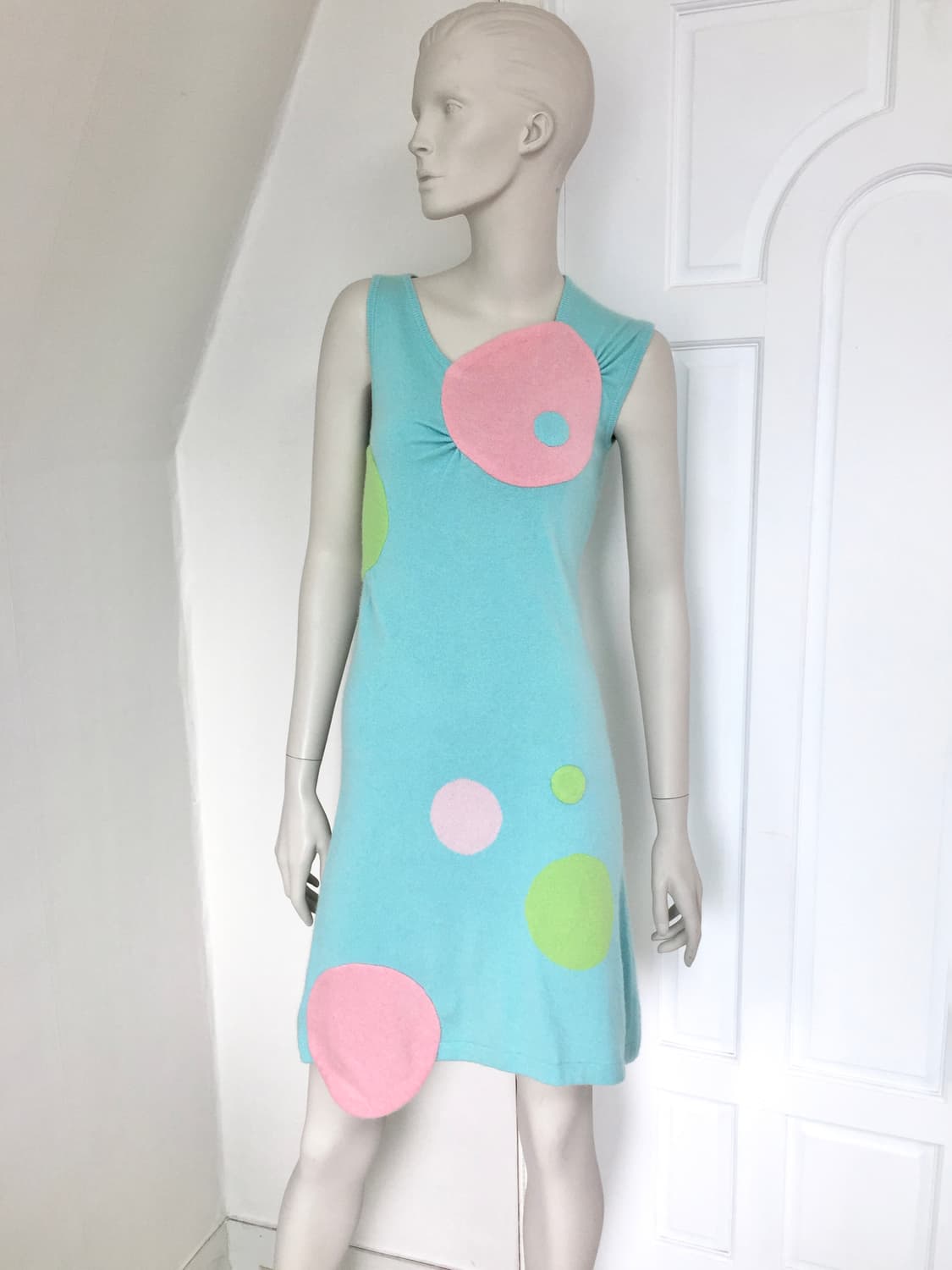 Japan Mint  Dress with Round  Appliqué 상품이미지5