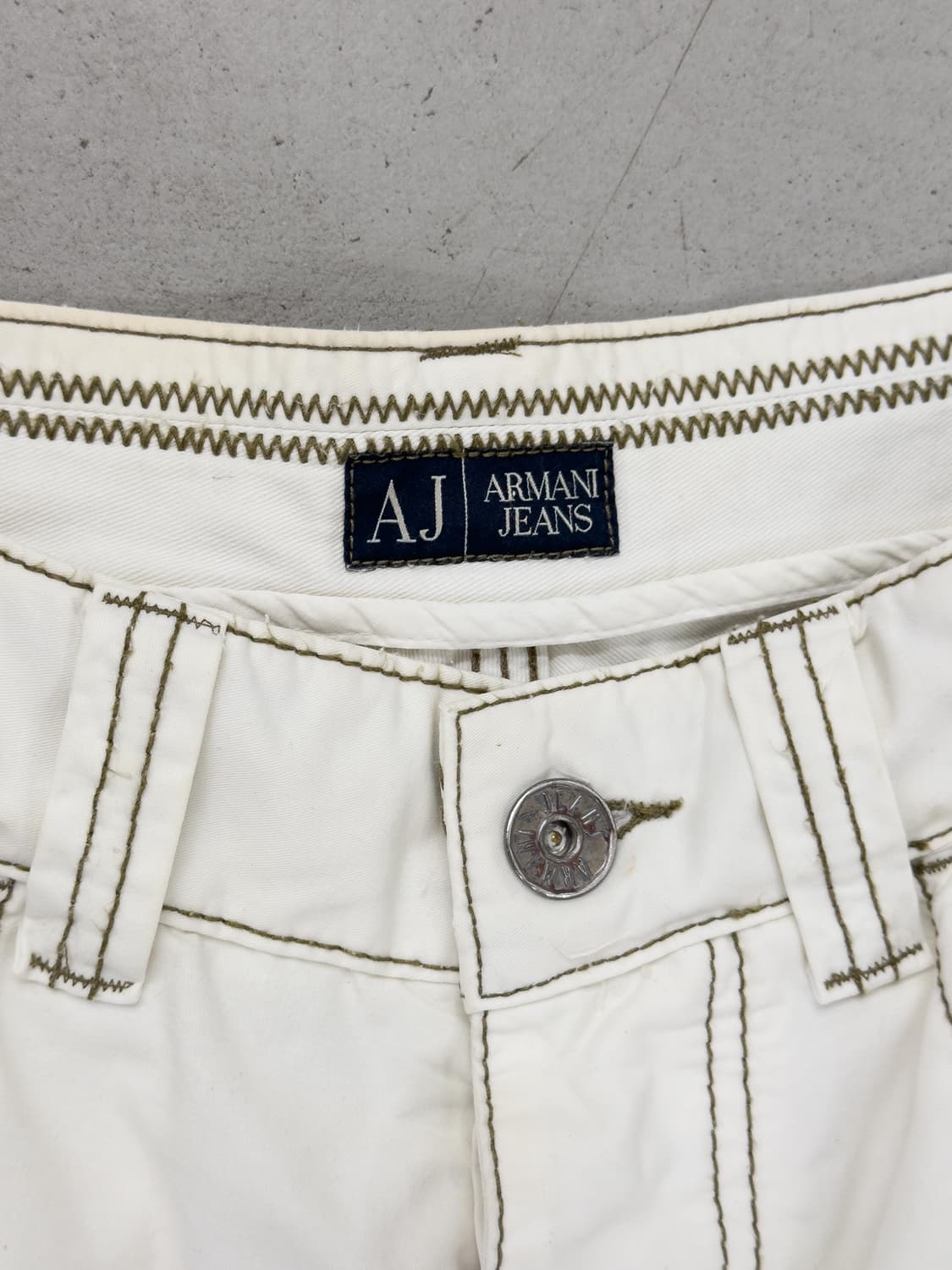 아르마니 진스 화이트 팬츠 상품이미지4