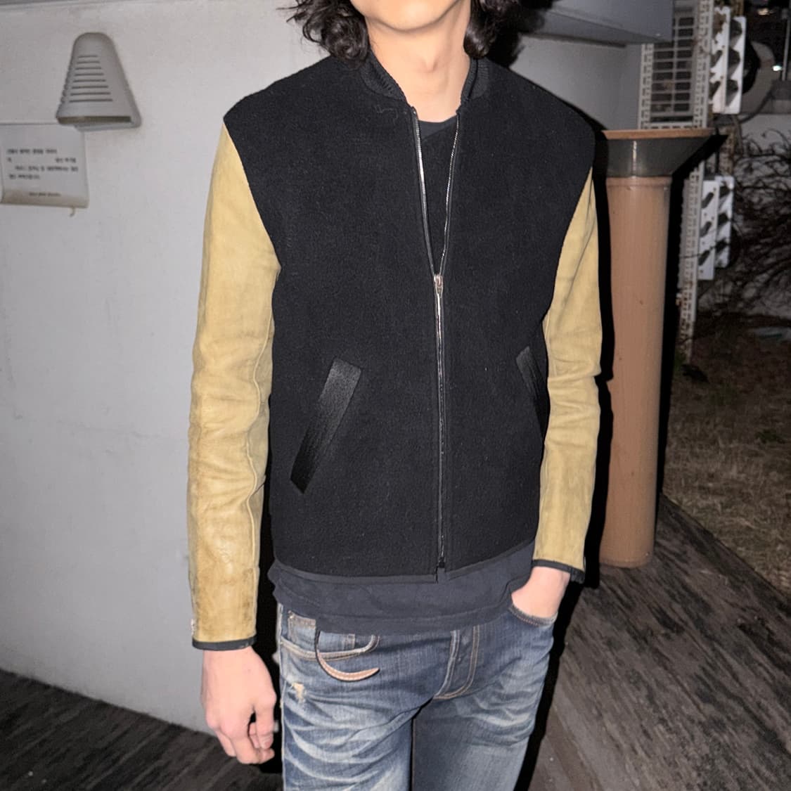 알렉산더왕 레더 슬리브 바시티 자켓 상품이미지2