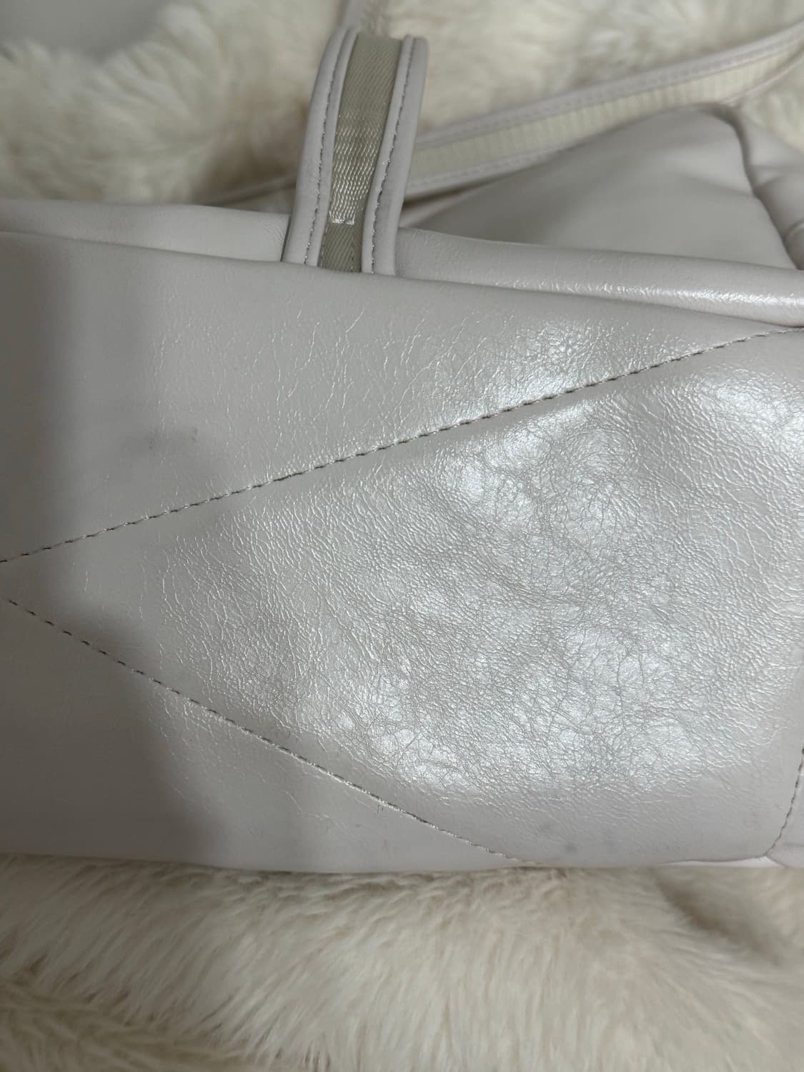 노이에 레더 보스턴백 아이보리 상품이미지7