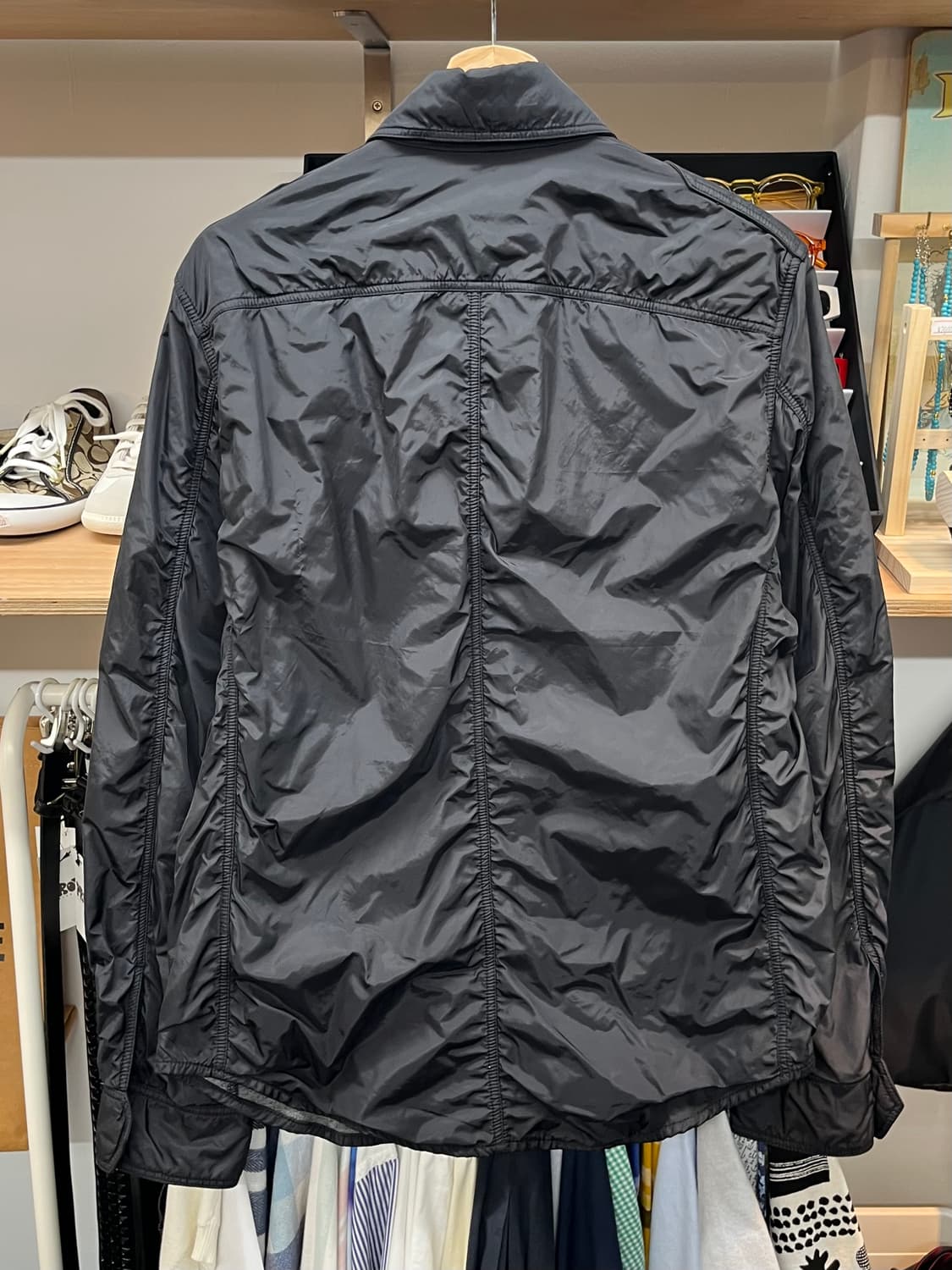 [95] UNITED ARROWS 블랙 셔츠형 자켓 L 상품이미지4