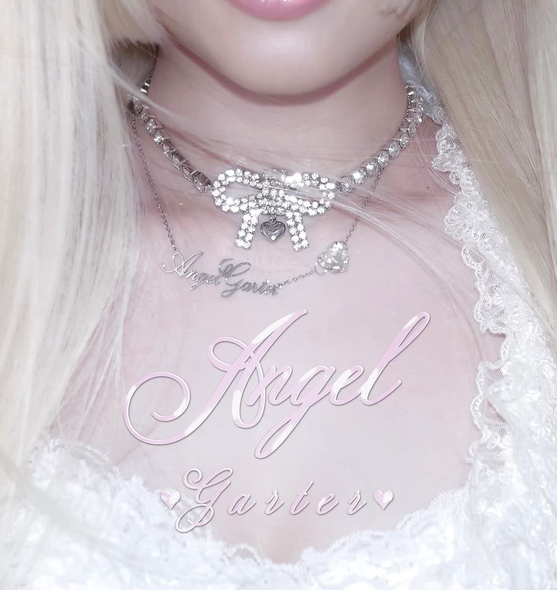 엔젤가터 Big Bow Gem Necklace 상품이미지1